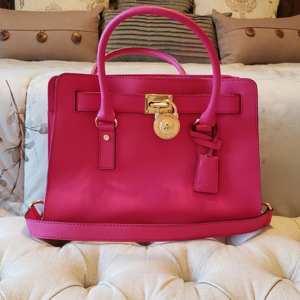 Michael Kors Hamilton East West Pink Handbag